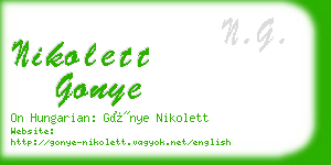 nikolett gonye business card